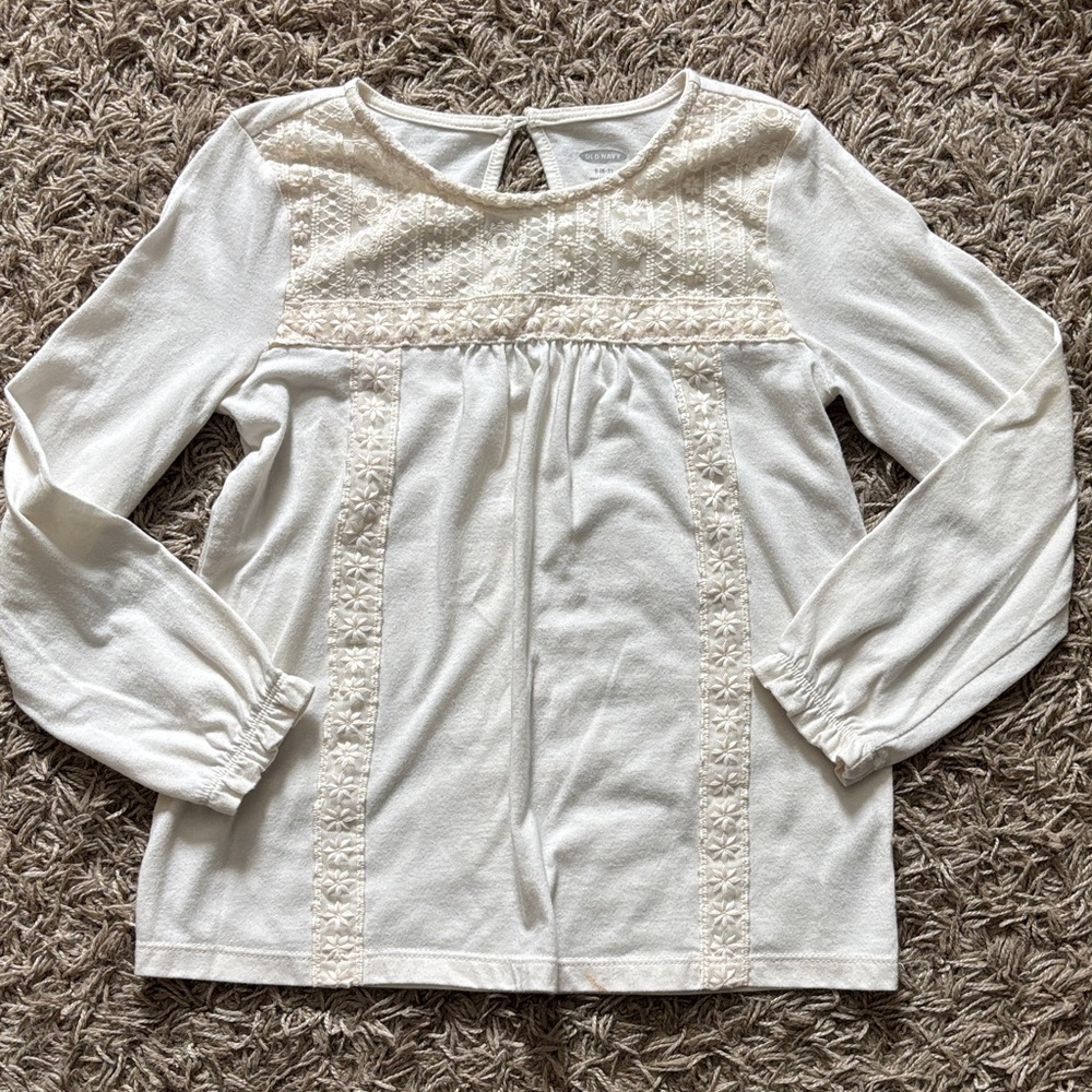 Old Navy Ivory Lace Blouse